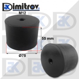 Антивибрационен тампон М12 х Ø 75 х 55 mm